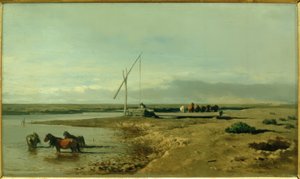 Horse Watering in the Puszta